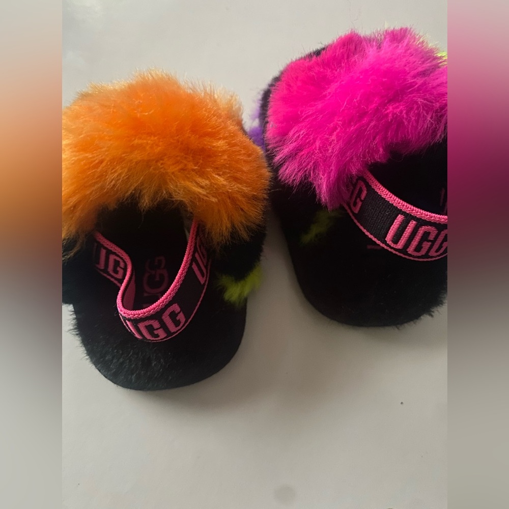 Infant neon color Ugg sandals